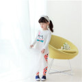 Filles d&#39;automne blanc T-shirts T-shirt long queue, plaine aucune marque T-shirt robe pour les enfants